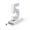 LED Illuminated Magnetic White Number, (5), 3D, 6500k, H4.7