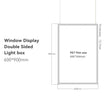 Window Display Double-Sided Led Lightbox, A1, 8000k, IP20, W23.62