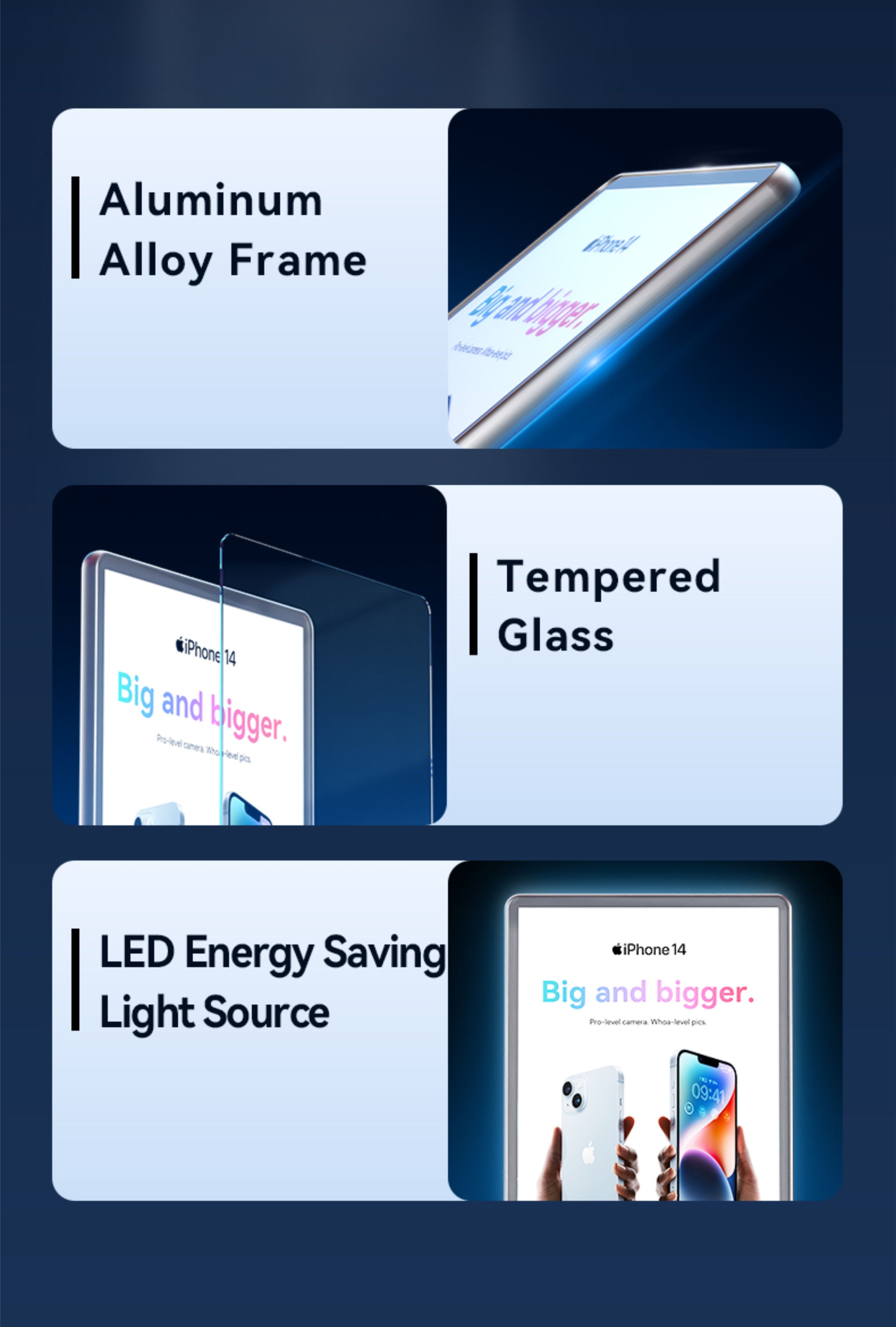 A5 Rechargeable LED Lightbox, Bidirectional,*W6.60