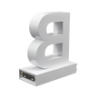 Magnetic LED Capital Letter, (B), Letter lights, Light Letter Box, Light Up Letters, 3D, H3.7