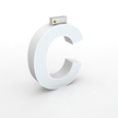 LED Top Track Series Capital Letter, (C), 6500k, H5.9