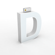 LED Top Track Series Capital Letter, (D), 6500k, H5.9