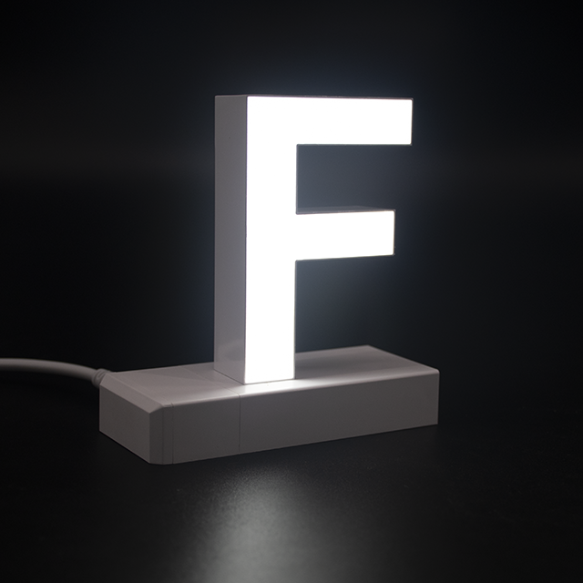 Magnetic LED Capital Letter, (F), Letter lights, Light Letter Box, Light Up Letters, 3D, H3.7