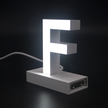 Magnetic LED Capital Letter, (F), Letter lights, Light Letter Box, Light Up Letters, 3D, H3.7