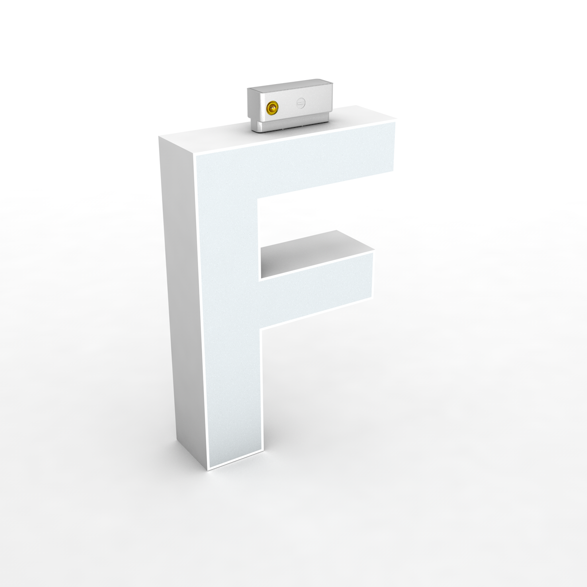 LED Top Track Series Capital Letter, (F), 6500k, H5.9