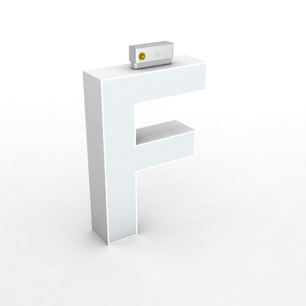 LED Top Track Series Capital Letter, (F), 6500k, H5.9