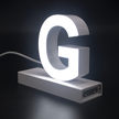 Magnetic LED Capital Letter, (G), Letter lights, Light Letter Box, Light Up Letters, 3D, H3.7