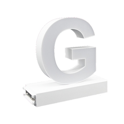 Magnetic LED Capital Letter, (G), Letter lights, Light Letter Box, Light Up Letters, 3D, H3.7