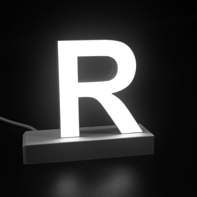 Magnetic LED Capital Letter, (R), Letter lights, Light Letter Box, Light Up Letters, 3D, H3.7
