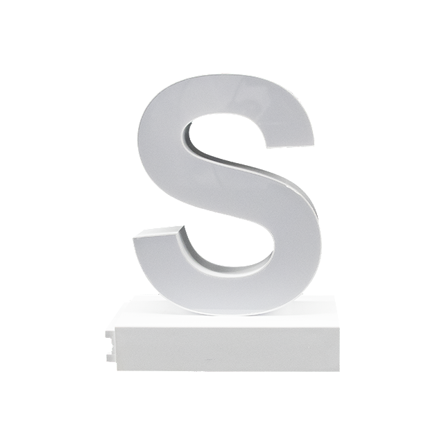 Magnetic LED Capital Letter, (S), Letter lights, Light Letter Box, Light Up Letters, 3D, H3.7