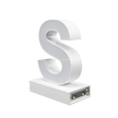 Magnetic LED Capital Letter, (S), Letter lights, Light Letter Box, Light Up Letters, 3D, H3.7