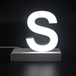 Magnetic LED Capital Letter, (S), Letter lights, Light Letter Box, Light Up Letters, 3D, H3.7