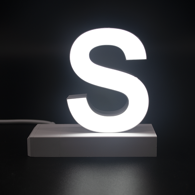 Magnetic LED Capital Letter, (S), Letter lights, Light Letter Box, Light Up Letters, 3D, H3.7