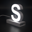 Magnetic LED Capital Letter, (S), Letter lights, Light Letter Box, Light Up Letters, 3D, H3.7