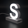 Magnetic LED Capital Letter, (S), Letter lights, Light Letter Box, Light Up Letters, 3D, H3.7