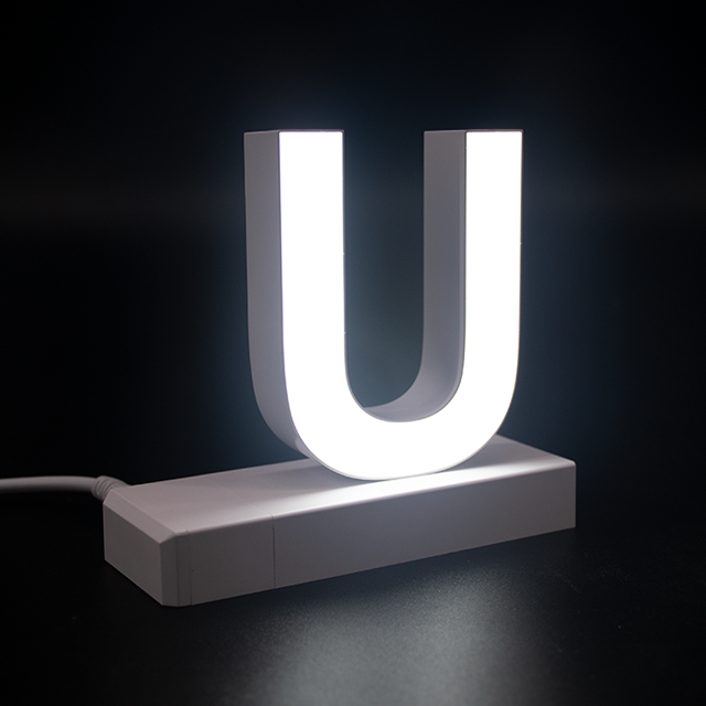 Magnetic LED Capital Letter, (U), Letter lights, Light Letter Box, Light Up Letters, 3D, H3.7