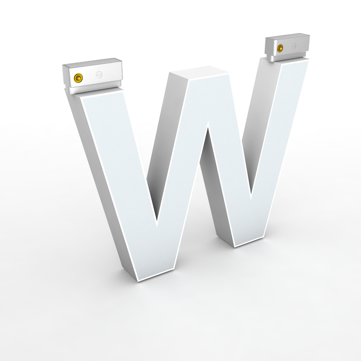 LED Top Track Series Capital Letter, (W), 6500k, H5.9