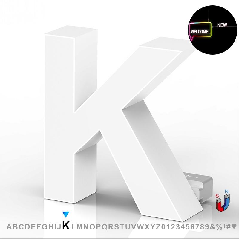 LED Advertising Frame Series Capital Letter, (K), 6500k, H3.0