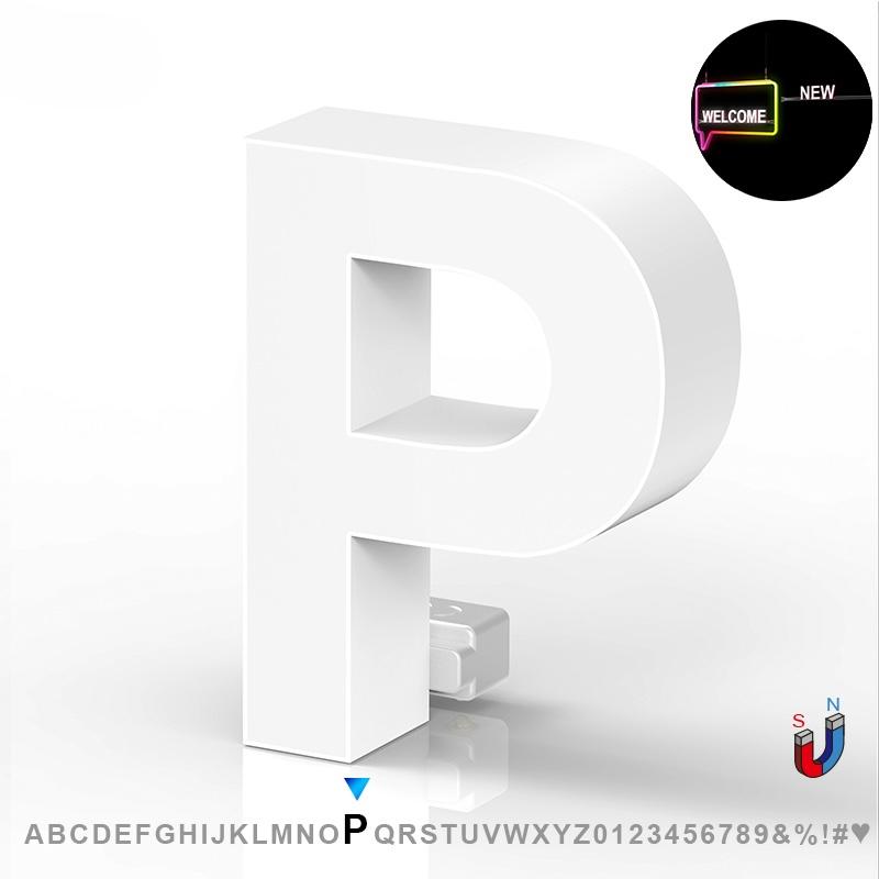 LED Advertising Frame Series Capital Letter, (P), 6500k, H3.0