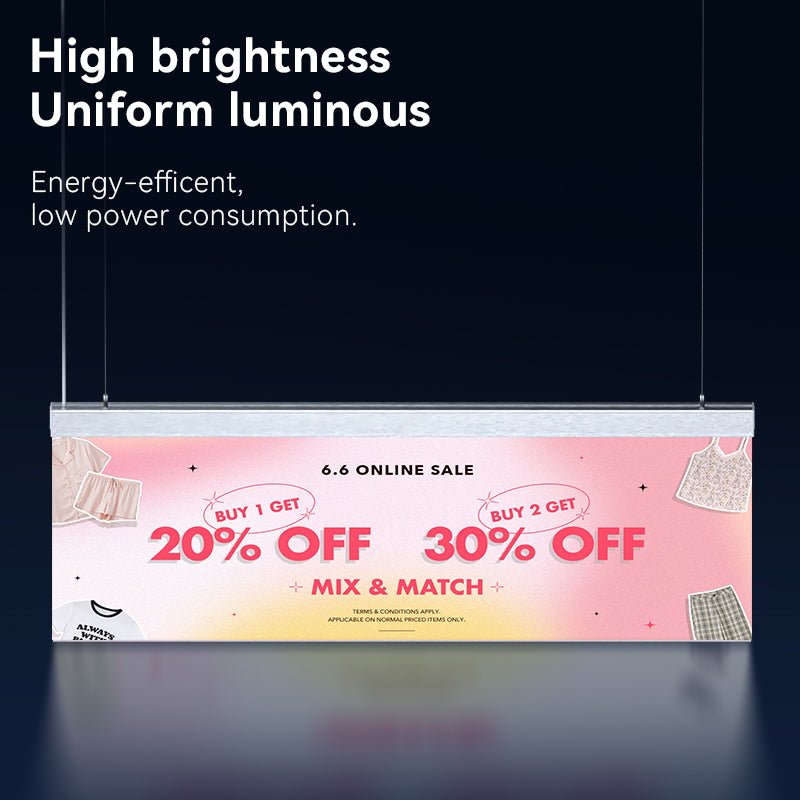 Double - Sided Hanging Lightbox, W35.76