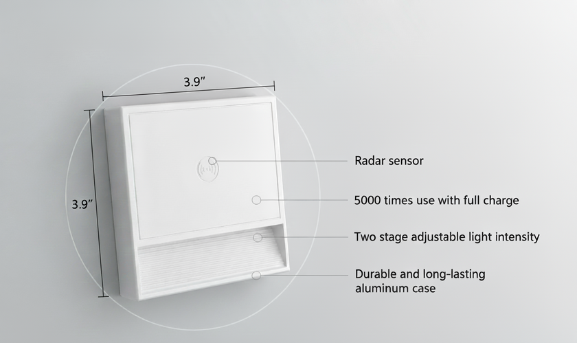 Prime Shine Square Step Light 2-Pack – Rechargeable Motion Sensor LED Night Lights (Black & White, 3000K Warm Light)