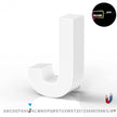 LED Advertising Frame Series Capital Letter, (J), 6500k, H3.0