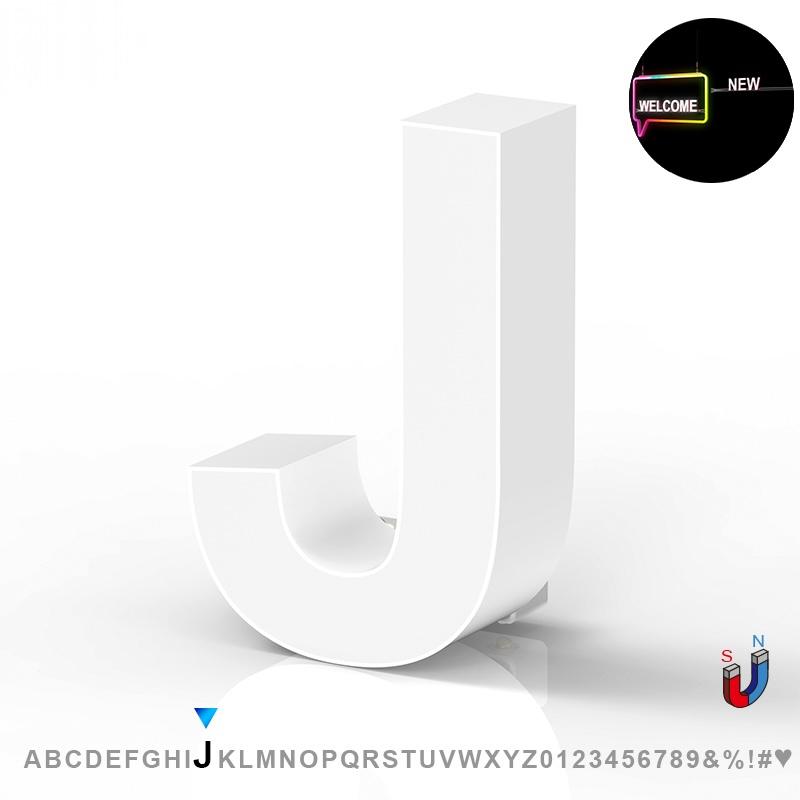 LED Advertising Frame Series Capital Letter, (J), 6500k, H3.0