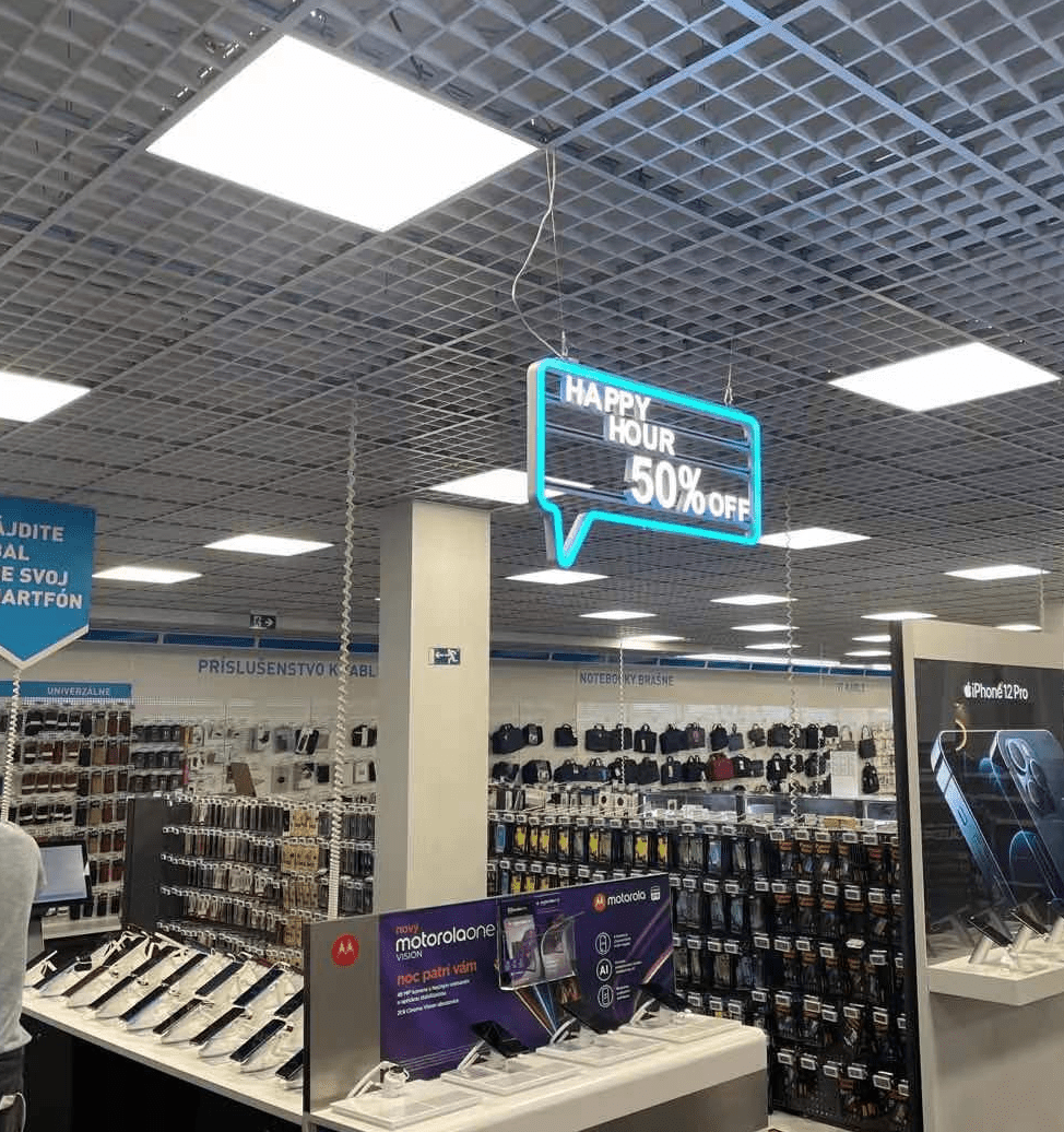 LED Advertising Frame Series - Create a Personalized Message, 120 color options, phone application, 3D letters, W27.60