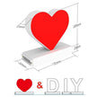LED Magnetic Rechargeable Heart, 3D, 6500K, H4.7
