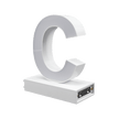 Magnetic LED Capital Letter, (C), Letter lights, Light Letter Box, Light Up Letters, 3D, H3.7