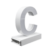 Magnetic LED Capital Letter, (C), Letter lights, Light Letter Box, Light Up Letters, 3D, H3.7
