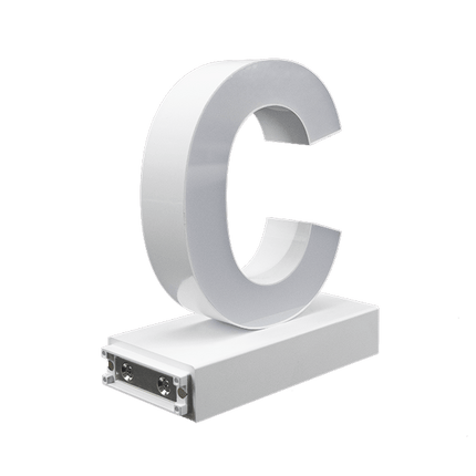 Magnetic LED Capital Letter, (C), Letter lights, Light Letter Box, Light Up Letters, 3D, H3.7
