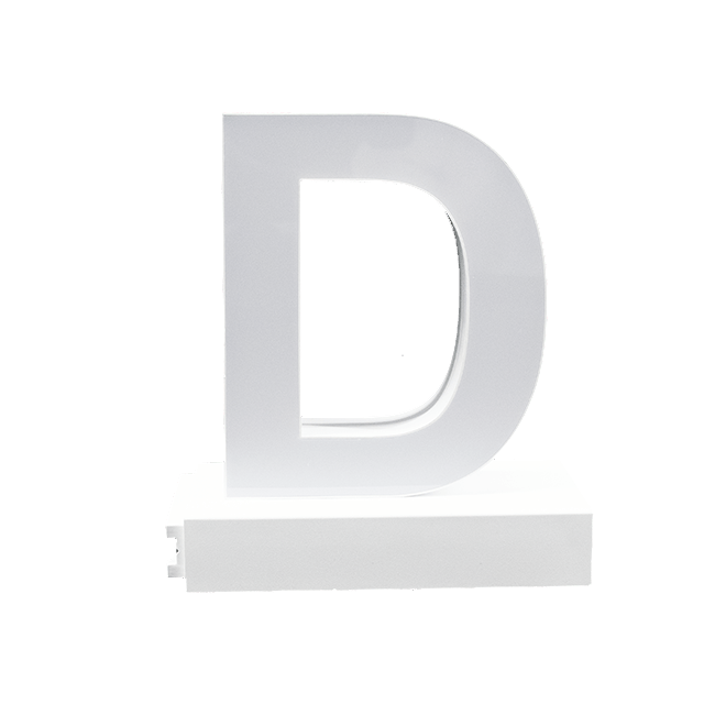 Magnetic LED Capital Letter, (D), Letter lights, Light Letter Box, Light Up Letters, 3D, H3.7