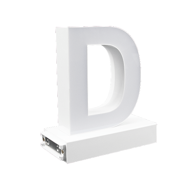 Magnetic LED Capital Letter, (D), Letter lights, Light Letter Box, Light Up Letters, 3D, H3.7