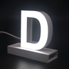 Magnetic LED Capital Letter, (D), Letter lights, Light Letter Box, Light Up Letters, 3D, H3.7