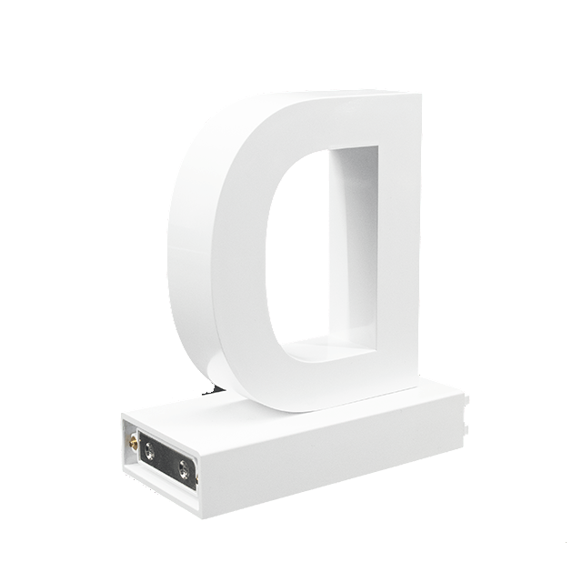 Magnetic LED Capital Letter, (D), Letter lights, Light Letter Box, Light Up Letters, 3D, H3.7