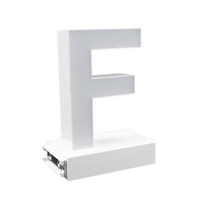 Magnetic LED Capital Letter, (F), Letter lights, Light Letter Box, Light Up Letters, 3D, H3.7