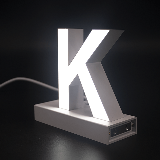 Magnetic LED Capital Letter, (K), Letter lights, Light Letter Box, Light Up Letters, 3D, H3.7