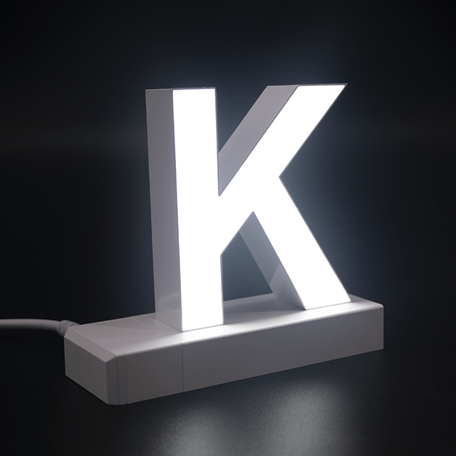 Magnetic LED Capital Letter, (K), Letter lights, Light Letter Box, Light Up Letters, 3D, H3.7