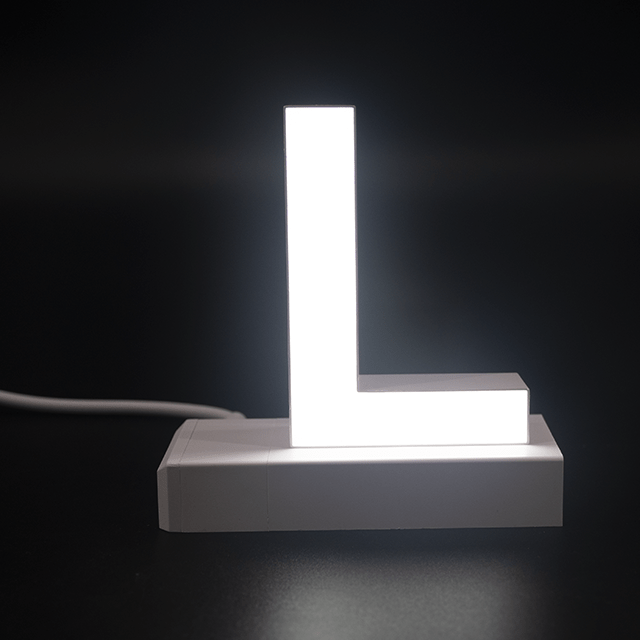 Magnetic LED Capital Letter, (L), Letter lights, Light Letter Box, Light Up Letters, 3D, H3.7
