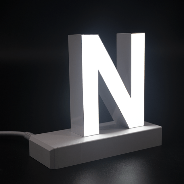 Magnetic LED Capital Letter, (N), Letter lights, Light Letter Box, Light Up Letters, 3D, H3.7
