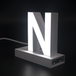 Magnetic LED Capital Letter, (N), Letter lights, Light Letter Box, Light Up Letters, 3D, H3.7