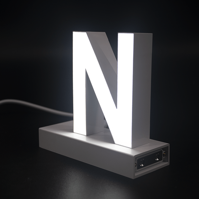 Magnetic LED Capital Letter, (N), Letter lights, Light Letter Box, Light Up Letters, 3D, H3.7