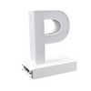 Magnetic LED Capital Letter, (P), Letter lights, Light Letter Box, Light Up Letters, 3D, H3.7