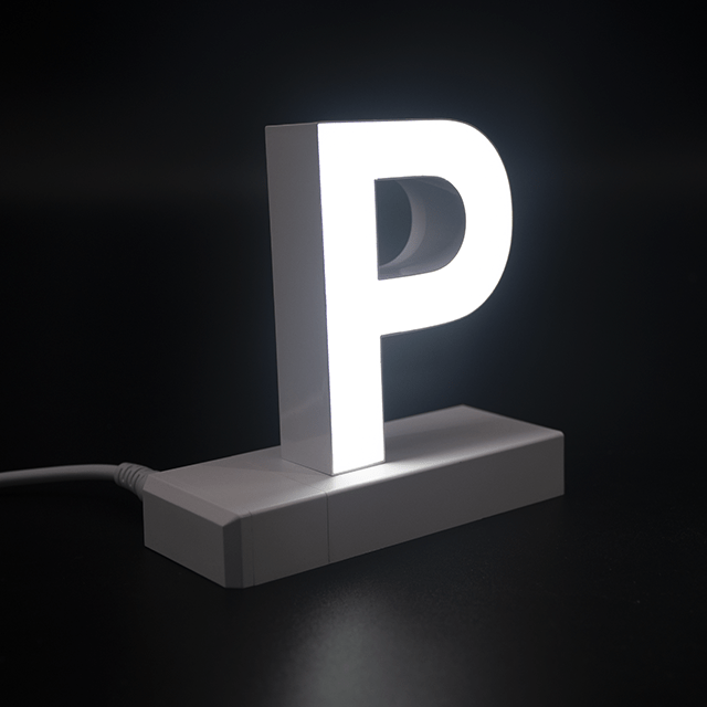 Magnetic LED Capital Letter, (P), Letter lights, Light Letter Box, Light Up Letters, 3D, H3.7