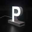Magnetic LED Capital Letter, (P), Letter lights, Light Letter Box, Light Up Letters, 3D, H3.7