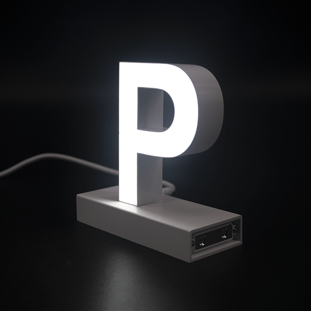 Magnetic LED Capital Letter, (P), Letter lights, Light Letter Box, Light Up Letters, 3D, H3.7