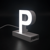 Magnetic LED Capital Letter, (P), Letter lights, Light Letter Box, Light Up Letters, 3D, H3.7