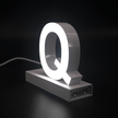Magnetic LED Capital Letter, (Q), Letter lights, Light Letter Box, Light Up Letters, 3D, H3.7