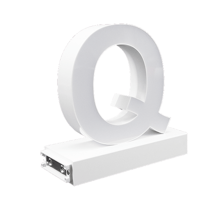 Magnetic LED Capital Letter, (Q), Letter lights, Light Letter Box, Light Up Letters, 3D, H3.7